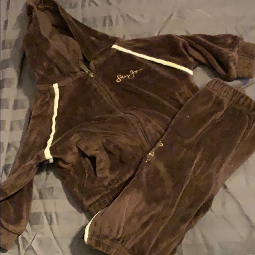 Sean John velour track suit for baby